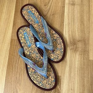 Flip Flops with Rhinestones